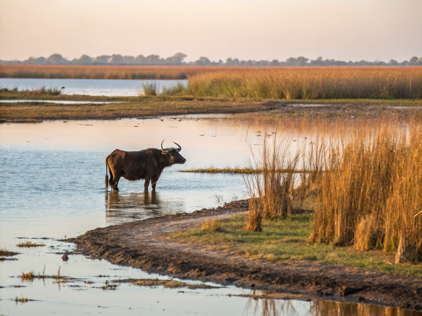 Traditional Kambala buffalo racing in muddy waters