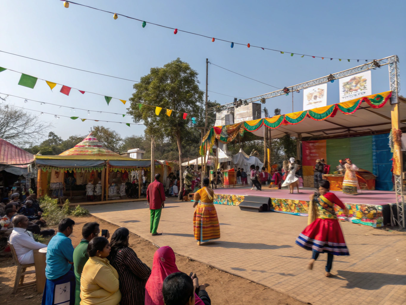 Kambala festival at sunset
