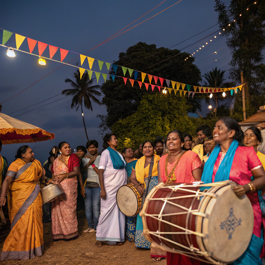 Participants in traditional Kambala attire